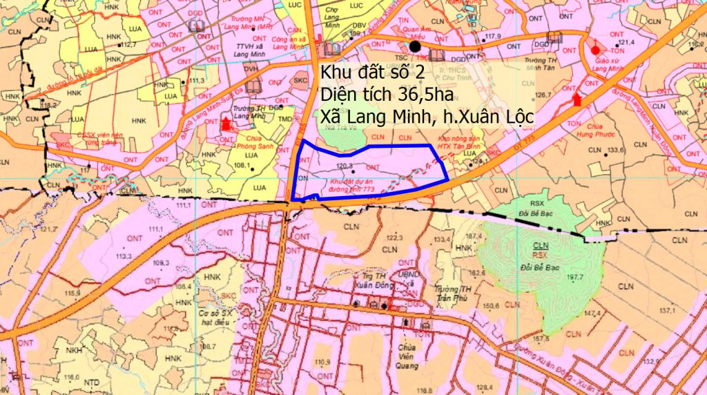 Khu đất lợi thế DT773 tại xã Lang Minh, huyện Xuân Lộc