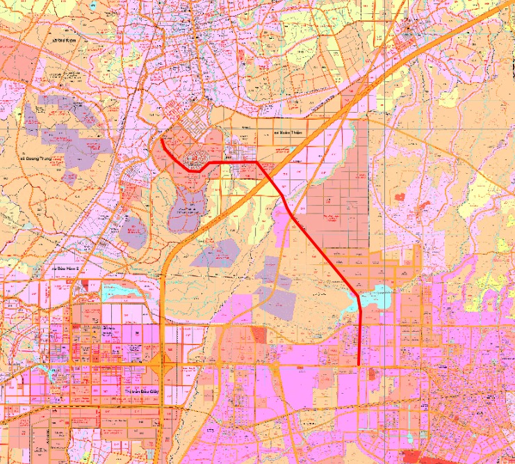 DT770 trên bản đồ quy hoạch sử dụng đất đến 2030 tại huyện Thống Nhất và thành phố Long Khánh