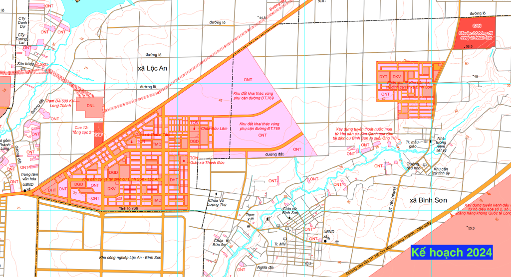 Danh mục dự án hủy bỏ kế hoạch sử dụng đất 2024 của huyện Long Thành 19